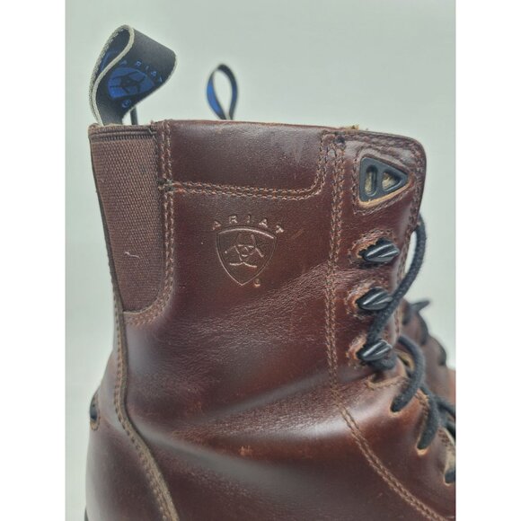 Ariat Womens 6.5 Leather Lace-Up Boots Brown Womens Academia Distressed Combat - Picture 2 of 9